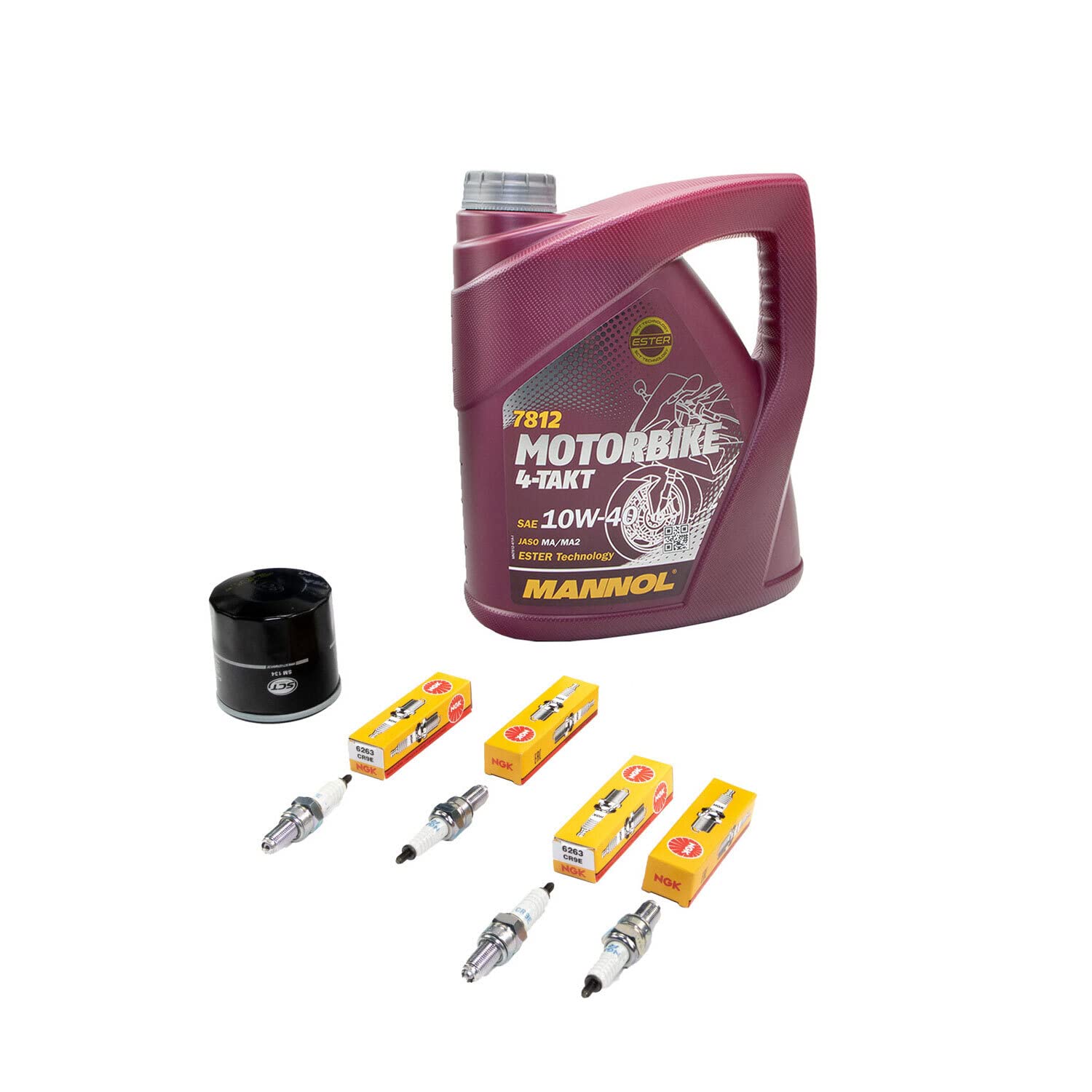 Wartungspaket Öl 4L + Ölfilter + Zündkerzen für Kawasa ki ZXR 750 L ZXR 750 R ZX750L ZX750M Bj 1993-1995 Wartungspaket Öl 4L + Ölfilter + Zündkerzen für Kawasa ki ZXR 750 L ZXR 750 R ZX750L ZX750M Bj 1993-1995 von MVH Bockauf