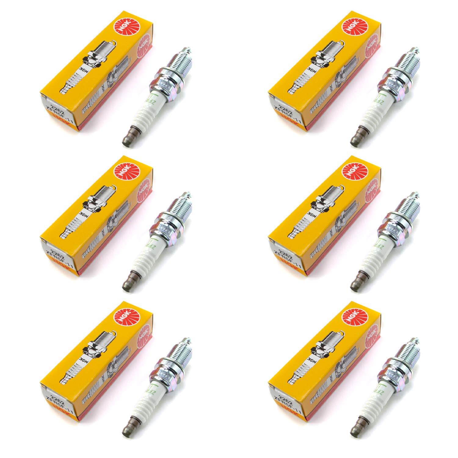 Zündkerze NGK ZFR5F-11 2262 Set 6 Stück Zündkerze NGK ZFR5F-11 2262 Set 6 Stück von MVH Bockauf
