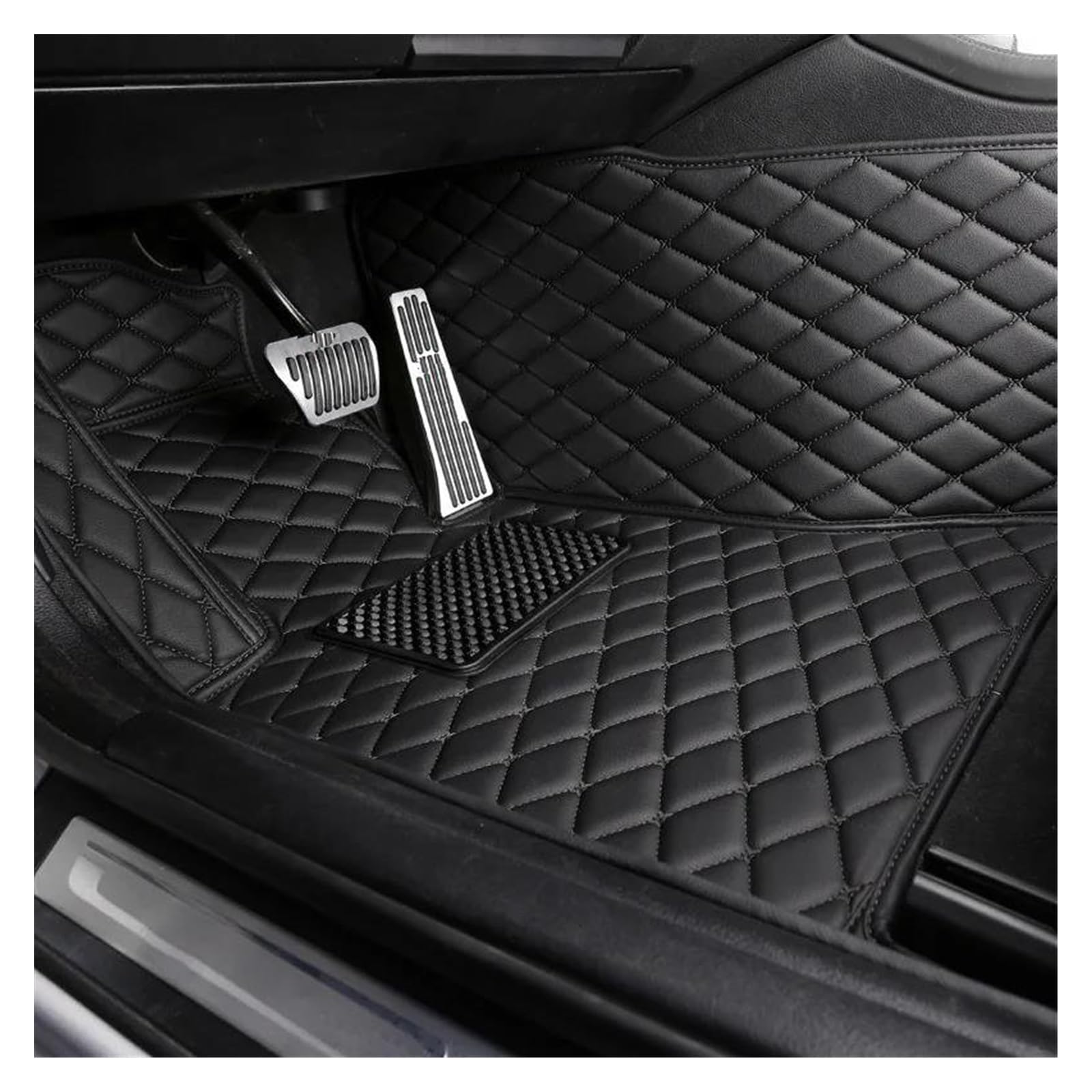 Auto Fußmatten Automatten Auto-Fußmatten Für 3er GT E36 318is E90 E93 E46 F30 F31 F34 4er F32 F33 F36 Custom Alle Modelle Innenzubehör(All Black Driver) von MWCMAMBG