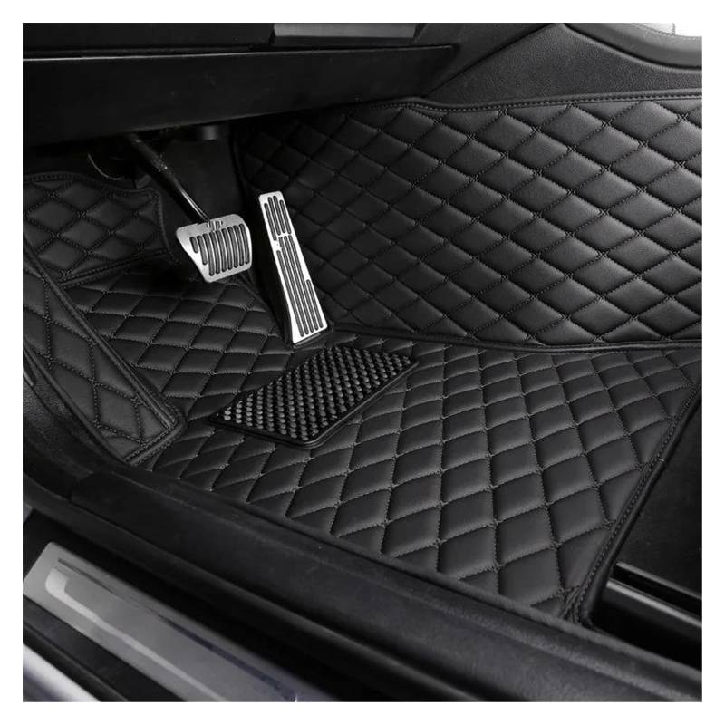 Auto Fußmatten Automatten Auto-Fußmatten Für 3er GT E36 318is E90 E93 E46 F30 F31 F34 4er F32 F33 F36 Custom Alle Modelle Innenzubehör(All Black Driver) von MWCMAMBG