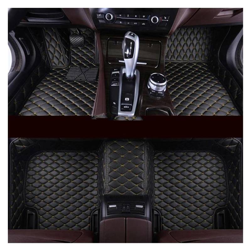 Auto Fußmatten Automatten Auto-Fußmatten Für 3er GT E36 318is E90 E93 E46 F30 F31 F34 4er F32 F33 F36 Custom Alle Modelle Innenzubehör(Black Yellow) von MWCMAMBG