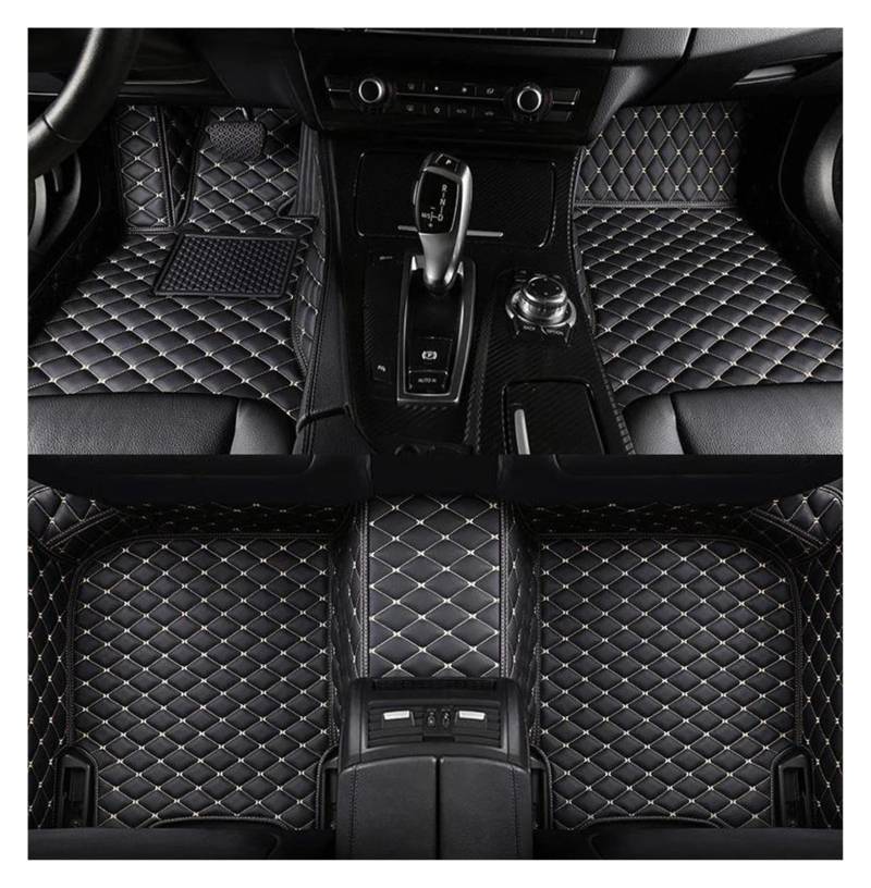 Auto Fußmatten Automatten Auto-Fußmatten Für 3er GT E36 318is E90 E93 E46 F30 F31 F34 4er F32 F33 F36 Custom Alle Modelle Innenzubehör(Black beige) von MWCMAMBG