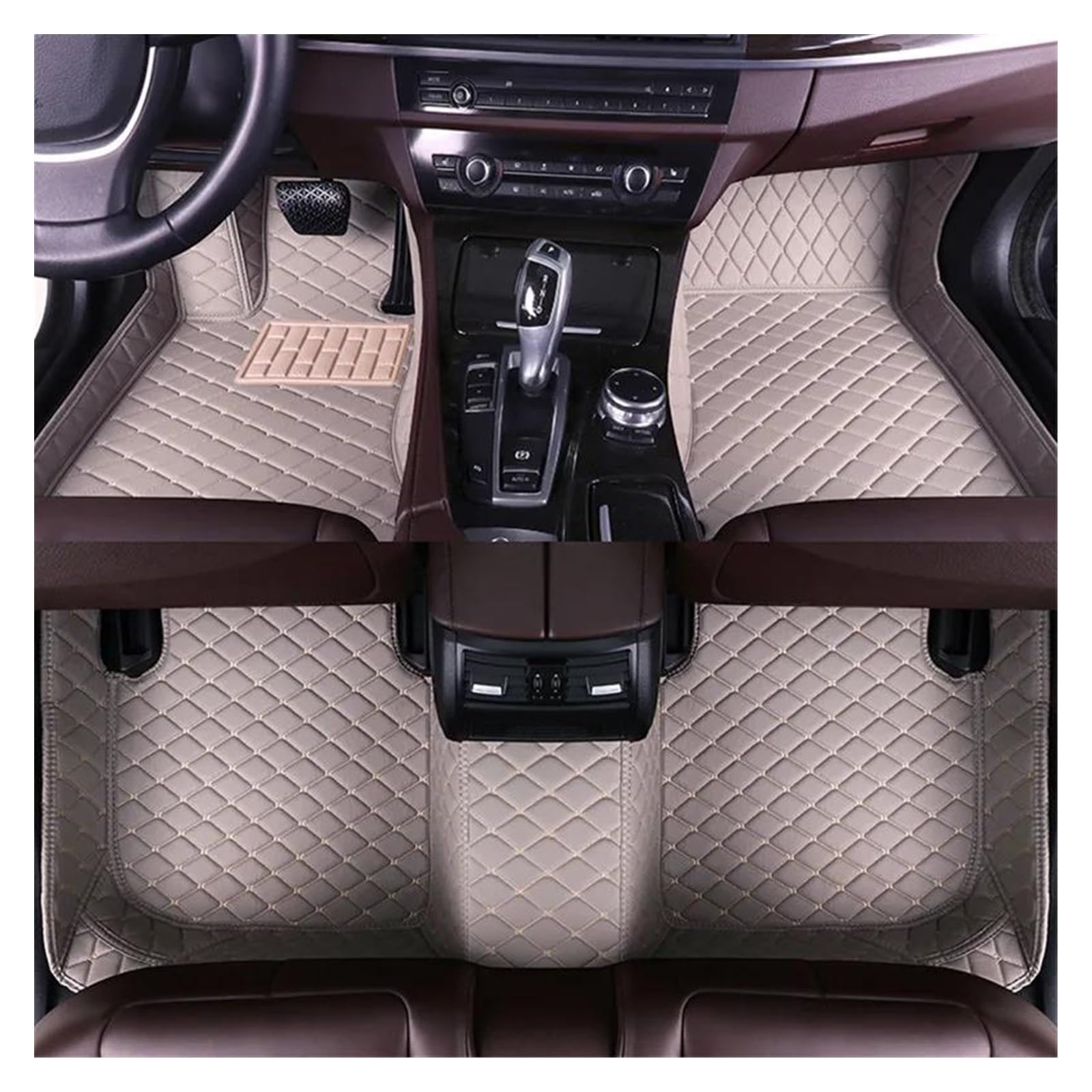 Auto Fußmatten Automatten Auto-Fußmatten Für 3er GT E36 318is E90 E93 E46 F30 F31 F34 4er F32 F33 F36 Custom Alle Modelle Innenzubehör(Gray) von MWCMAMBG