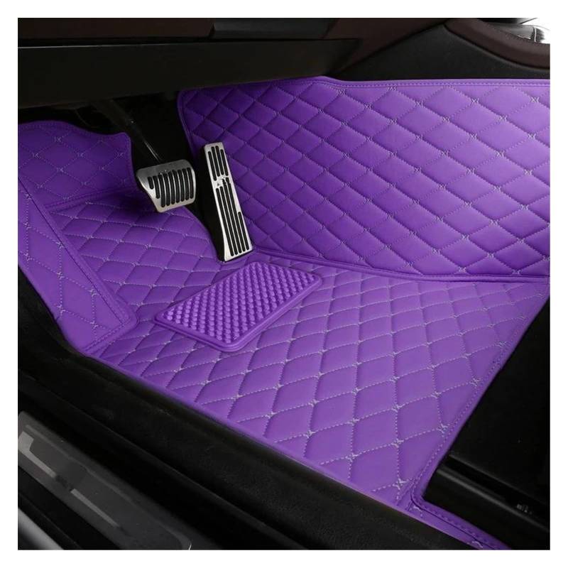 Auto Fußmatten Automatten Auto-Fußmatten Für 3er GT E36 318is E90 E93 E46 F30 F31 F34 4er F32 F33 F36 Custom Alle Modelle Innenzubehör(Purple Driver) von MWCMAMBG