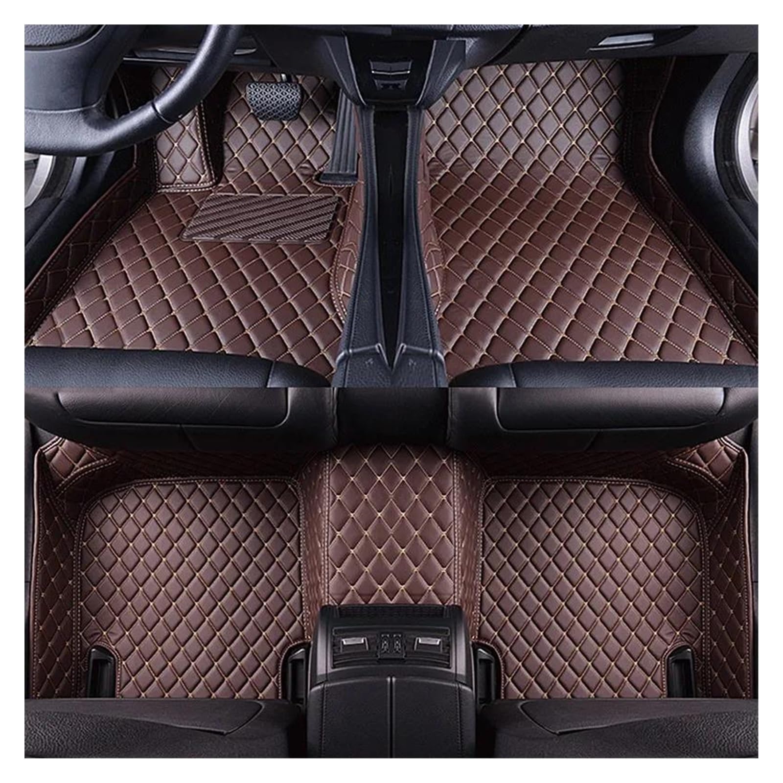 Auto Fußmatten Automatten Für Für A3 Limousine 2013 2015 2016 2017 2018 2019 Custom Car Fußmatten Leder Teppiche Volle Schutz Auto Zubehör(Coffee) von MWCMAMBG