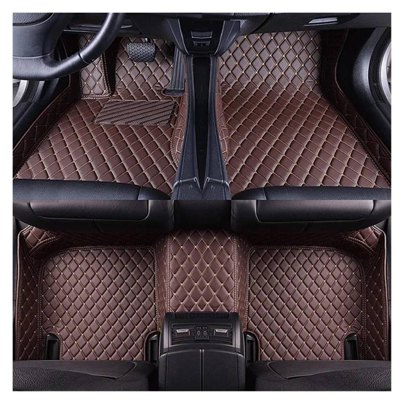Auto Fußmatten Automatten Für Für A3 Limousine 2013 2015 2016 2017 2018 2019 Custom Car Fußmatten Leder Teppiche Volle Schutz Auto Zubehör(Coffee) von MWCMAMBG