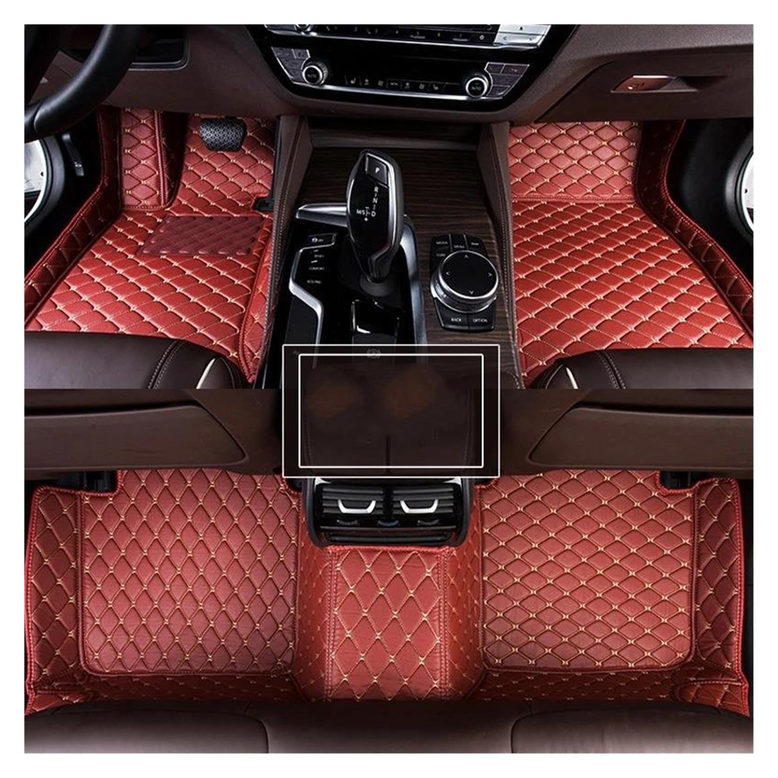 Auto Fußmatten Automatten Für Für A3 Limousine 2013 2015 2016 2017 2018 2019 Custom Car Fußmatten Leder Teppiche Volle Schutz Auto Zubehör(Wine red) von MWCMAMBG