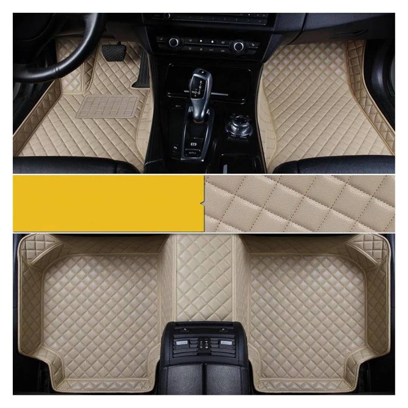 Auto Fußmatten Automatten Für Peugeot 207 2008 208 308 3008 307 Cc Sw 206 407 Für Rcz 508 301 5008 Auto Zubehör Auto Boden Matte(Beige) von MWCMAMBG