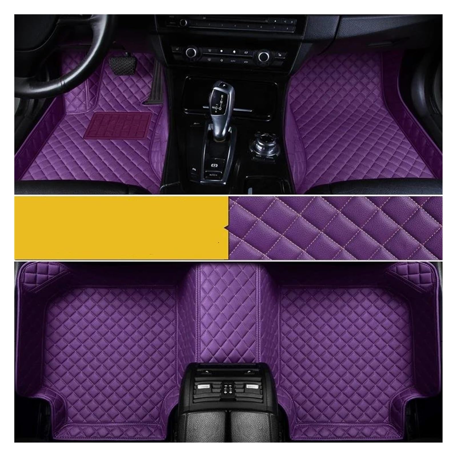 Auto Fußmatten Automatten Für Peugeot 207 2008 208 308 3008 307 Cc Sw 206 407 Für Rcz 508 301 5008 Auto Zubehör Auto Boden Matte(Violett) von MWCMAMBG