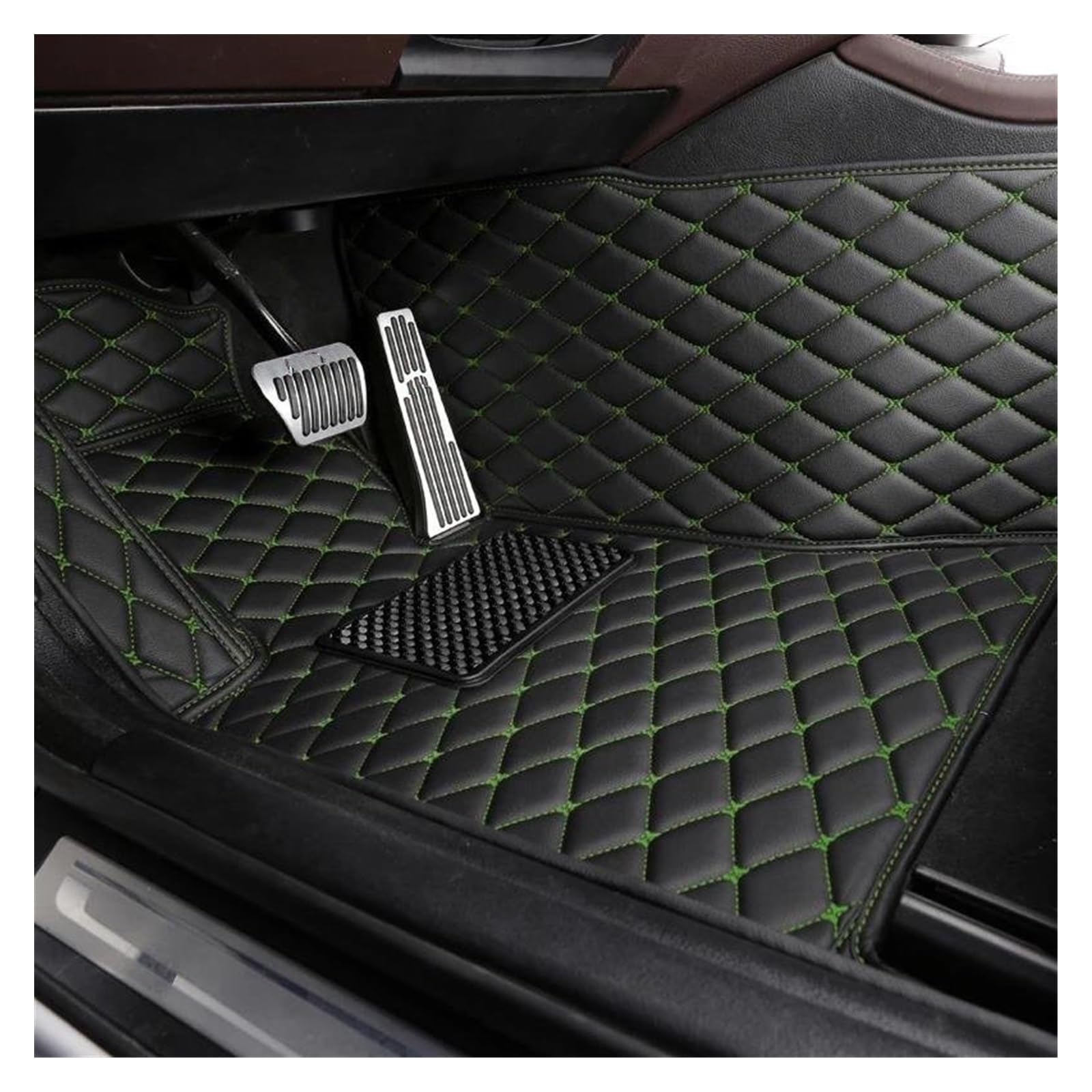 Auto Fußmatten Automatten Maßgeschneiderte Auto-Fußmatten Für MINI Alle Modelle Für Einen R52 Für Cooper R56 Für Clubman Für Countryman Innenzubehör(Green Driver) von MWCMAMBG