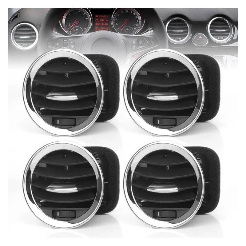 Auto Klimaanlage Vent Armaturenbrett Klimaanlage Vent Heizung Outlet A/C Air Vent Abdeckung Für Opel Für ADAM Für Corsa D MK3 Für Vauxhall 13417363 2201099(4 Stück) von MWCMAMBG