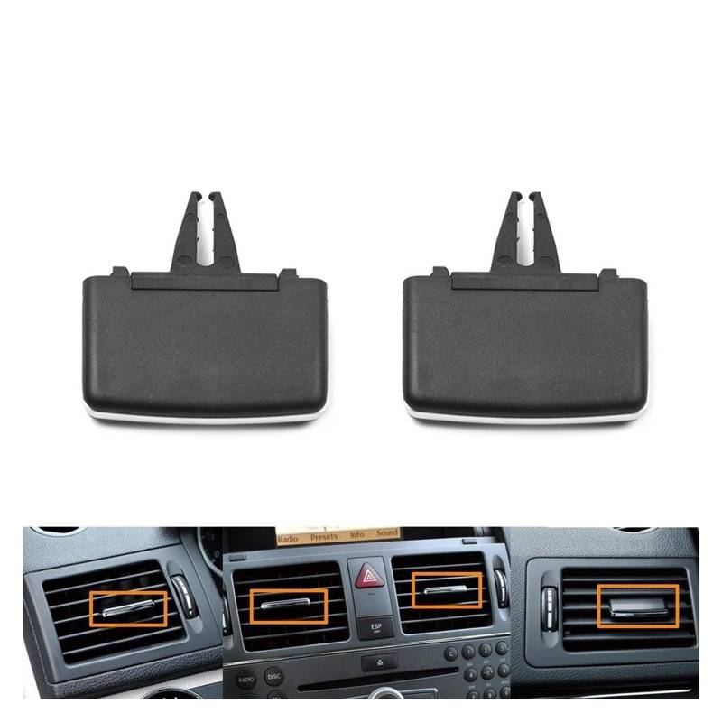 Auto Klimaanlage Vent Auto Front Klimaanlage Vent A/C Vent Grille Outlet Tab Slider Clip Für Benz C Für GLK W204 C180 C200 C260 GLK260 GLK300(Front 2pcs) von MWCMAMBG