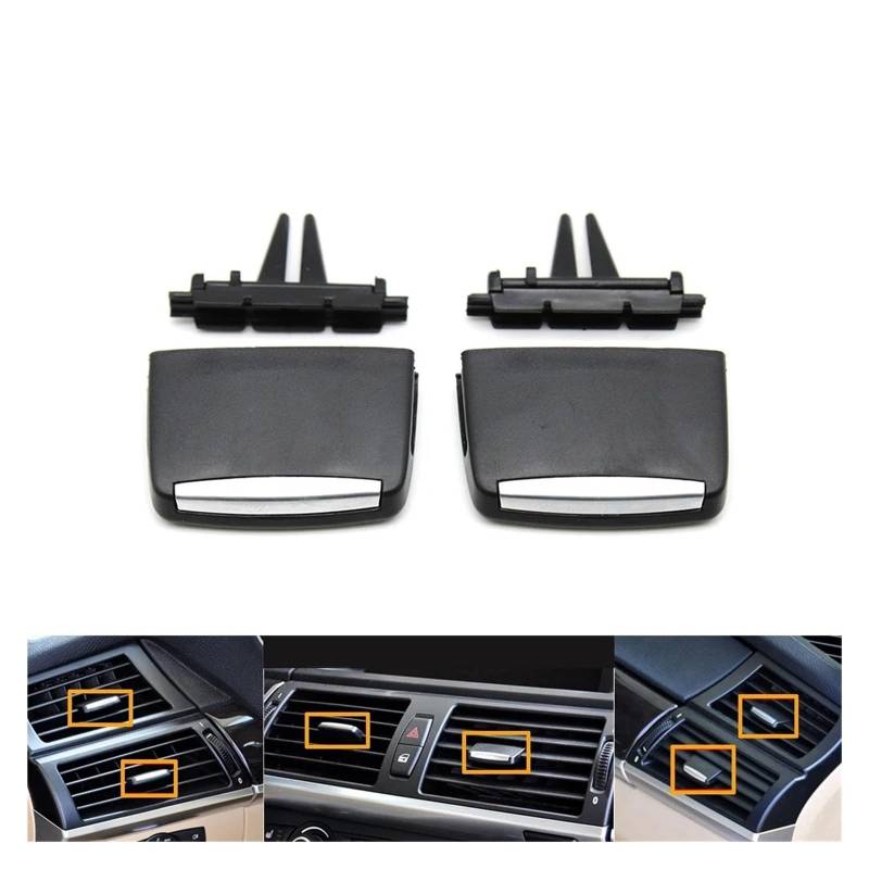 Auto Klimaanlage Vent Auto Innen Zubehör Center A/C Klimaanlage Vent Outlet Tab Clip Reparatur Kit Für X5 E70 X6 E71 E72(Front 2PCS) von MWCMAMBG
