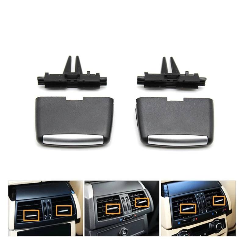 Auto Klimaanlage Vent Auto Innen Zubehör Center A/C Klimaanlage Vent Outlet Tab Clip Reparatur Kit Für X5 E70 X6 E71 E72(Rear 2PCS) von MWCMAMBG