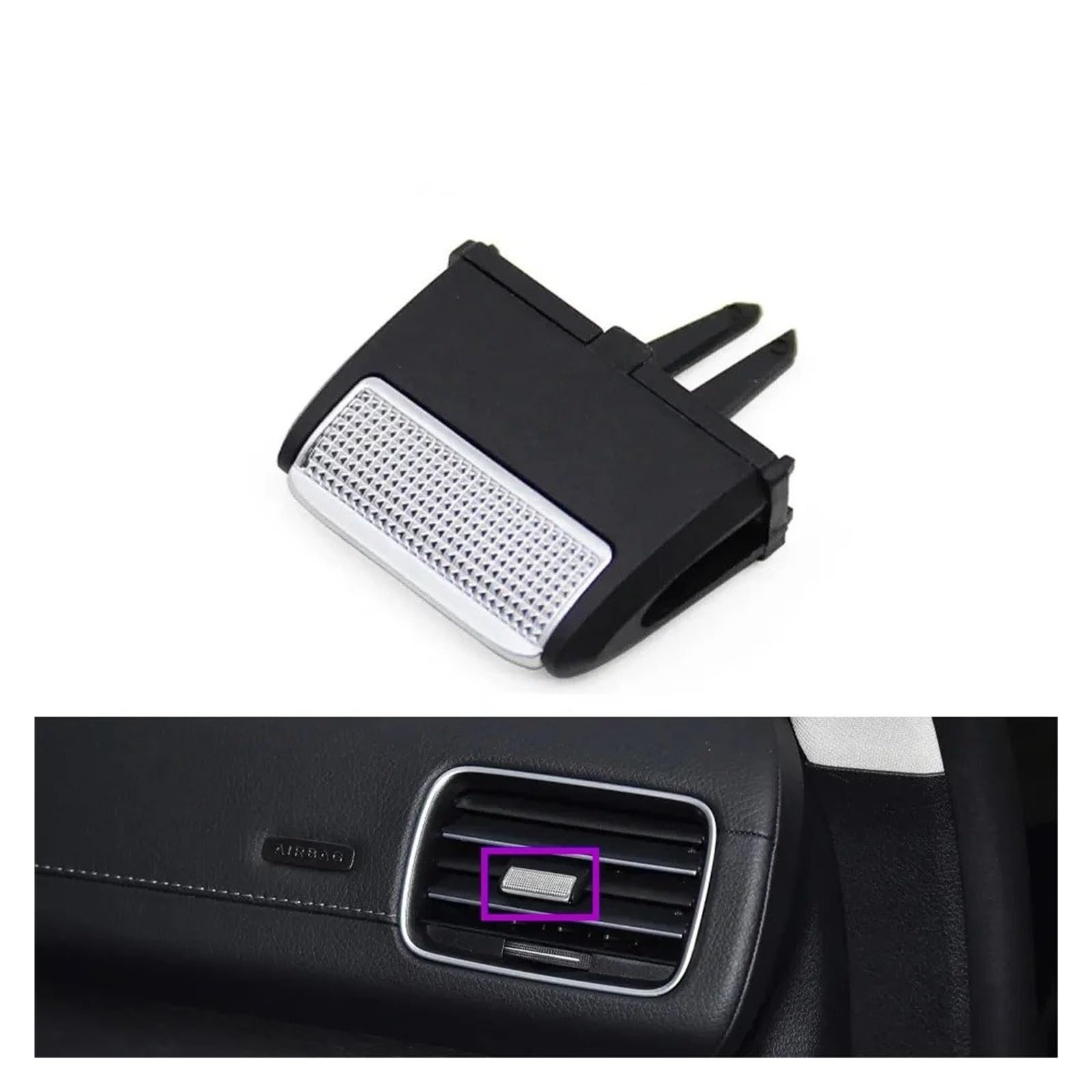 Auto Klimaanlage Vent Auto Vorne Links Rechts Mitte Hinten AC Klimaanlage Steckdose Clips Tab Reparatur Kit Für Benz Für GLS Für GLE 2020-2022 W167(Right 1 PCS) von MWCMAMBG