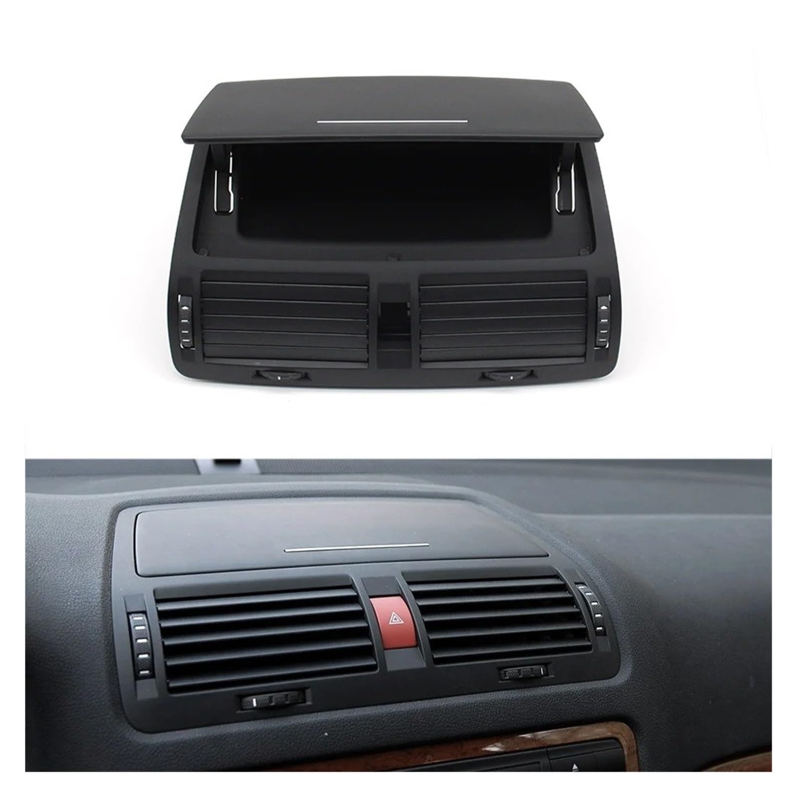Auto Klimaanlage Vent Front Armaturenbrett Hinten Klimaanlage AC Vent Grille Outlet Montage Für Skoda Für Octavia Für Laura 2004-2014 1ZD819702 1ZD819701(Central Assembly) von MWCMAMBG