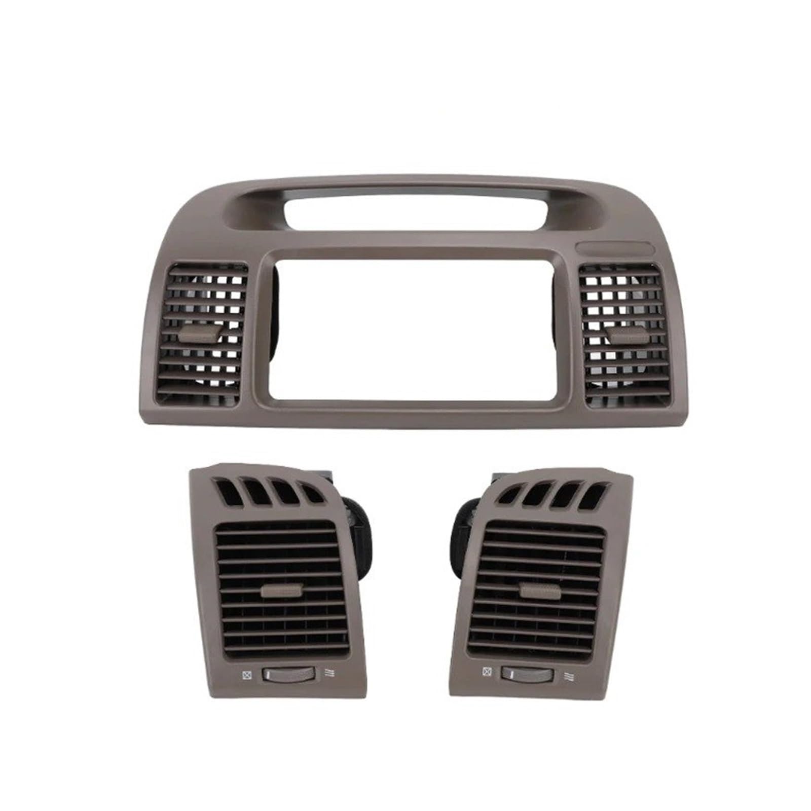 Auto Klimaanlage Vent Für Toyota Für Camry 5 2002 2003 2004 2005 2006 Fascia Auto Stereo Panel CD DVD Innen Zubehör Air Vent Outlet Radio Armaturenbrett(Gray-air) von MWCMAMBG