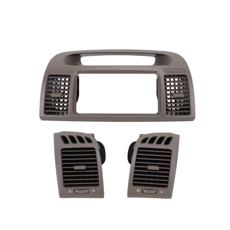 Auto Klimaanlage Vent Für Toyota Für Camry 5 2002 2003 2004 2005 2006 Fascia Auto Stereo Panel CD DVD Innen Zubehör Air Vent Outlet Radio Armaturenbrett(Gray-air) von MWCMAMBG