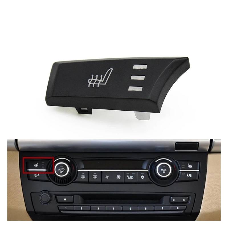 Auto Klimaanlage Vent Für X5 X6 E70 E71 E72 2007-2013 2014 Armaturenbrett Klimaanlage AC Belüftung Steuertaste Auto Knob Schalter Caps 64119310445(AC Button-1) von MWCMAMBG