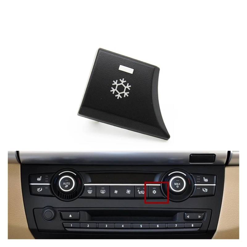 Auto Klimaanlage Vent Für X5 X6 E70 E71 E72 2007-2013 2014 Armaturenbrett Klimaanlage AC Belüftung Steuertaste Auto Knob Schalter Caps 64119310445(AC Button-6) von MWCMAMBG