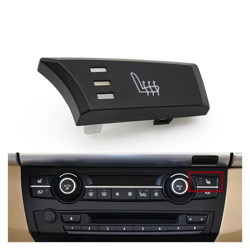 Auto Klimaanlage Vent Für X5 X6 E70 E71 E72 2007-2013 2014 Armaturenbrett Klimaanlage AC Belüftung Steuertaste Auto Knob Schalter Caps 64119310445(AC Button-8) von MWCMAMBG