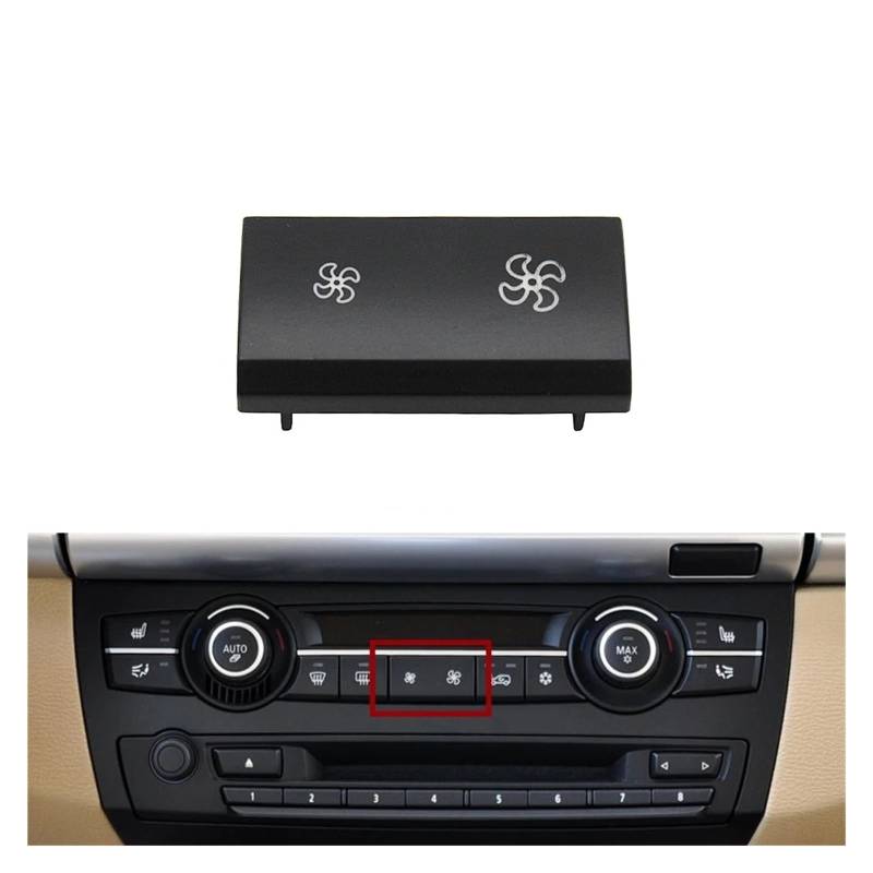 Auto Klimaanlage Vent Für X5 X6 E70 E71 E72 2007-2013 2014 Armaturenbrett Klimaanlage AC Belüftung Steuertaste Auto Knob Schalter Caps 64119310445(Ventilation Button) von MWCMAMBG