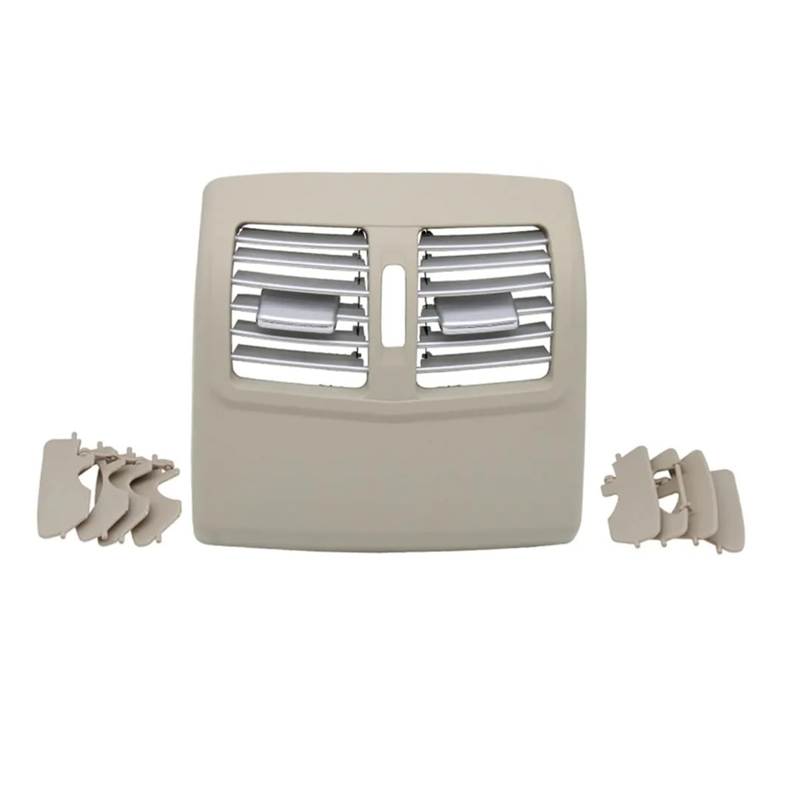 Auto Klimaanlage Vent Hinten Klimaanlage Chrom Panel AC Vent Grille Outlet Abdeckung Für Benz E Klasse E260 E300 E320 2012 2013 2014 2015 W212(Standard Light Beige) von MWCMAMBG