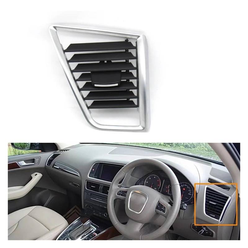 Auto Klimaanlage Vent RHD-Innenausstattung Armaturenbrett Mitte Links Rechts Klimaanlagenauslass AC-Entlüftungsgitter Abdeckung 8R2820951E Für Q5 2009–2014 2015 2016 2017(RHD-Right) von MWCMAMBG