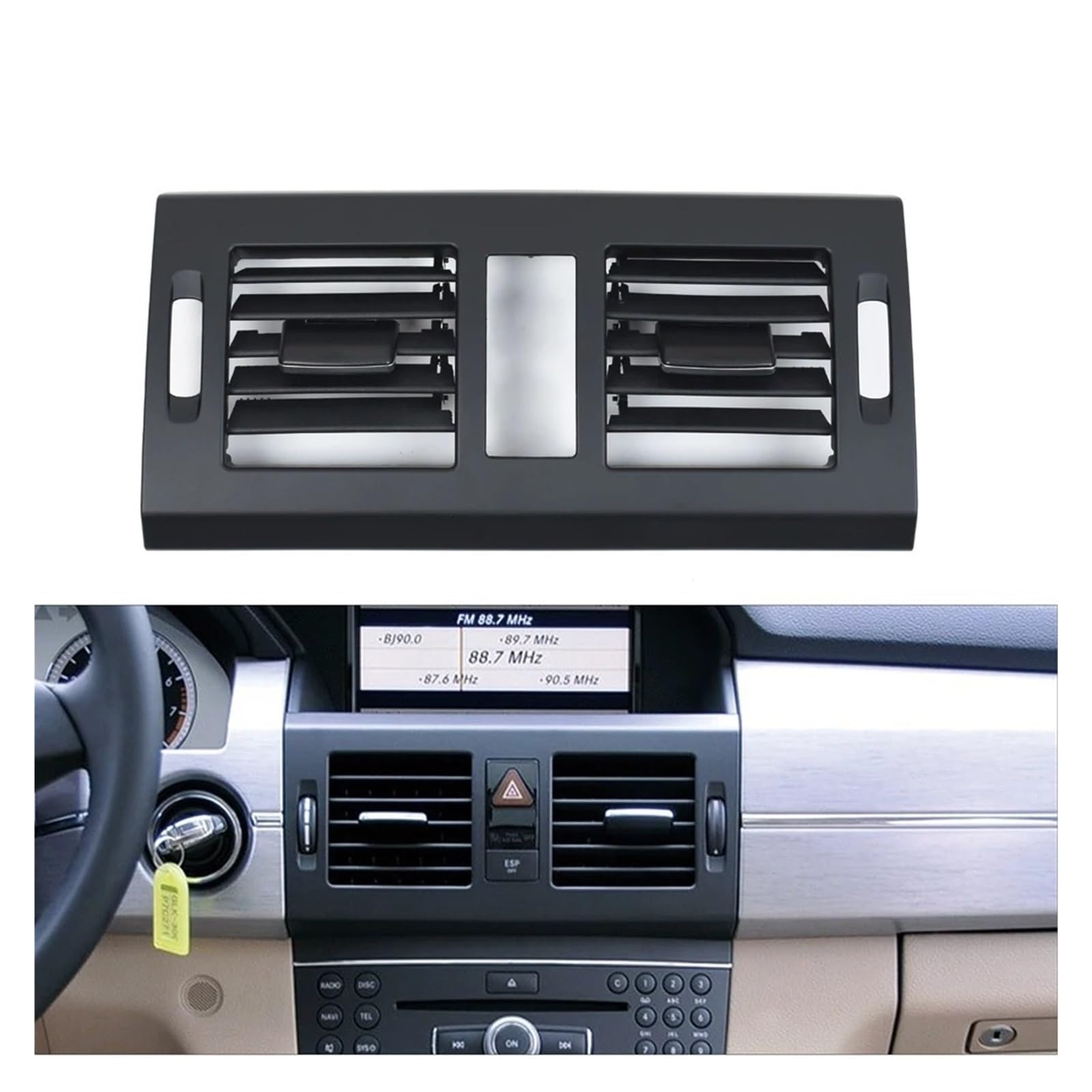 Auto Klimaanlage Vent Vorne Hinten Klimaanlage AC Vent Grille Abdeckung Panel Für Benz X204 Für GLK Klasse 180 200 220 230 260 300 350 2008 2009 2010 2011 2012(Central) von MWCMAMBG