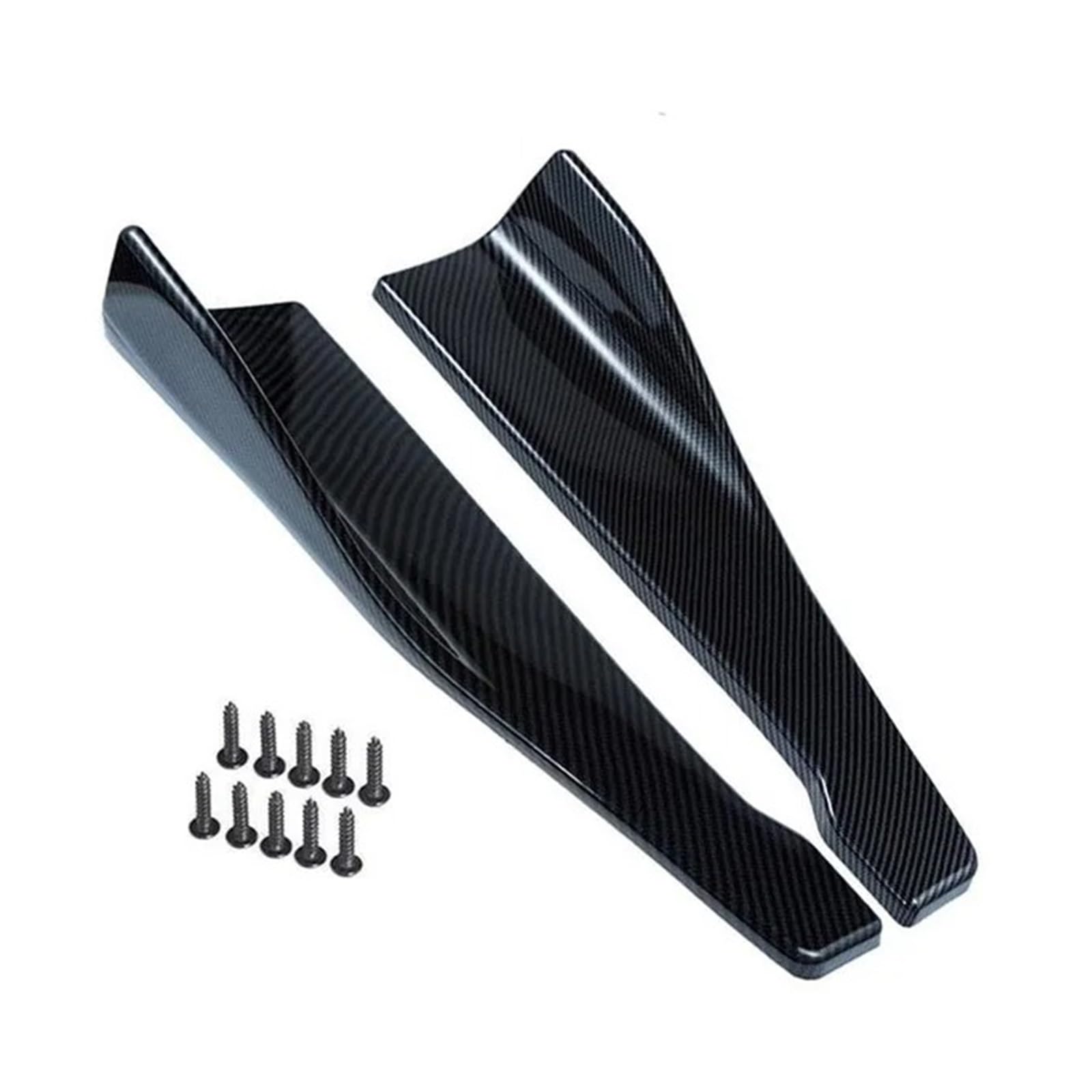 Seitenleisten Satz 1 Paar Auto Hinten Lip Trim Protector Auto Seite Rock Abdeckung Auto Ecke Stoßstange Wachen Mit Schrauben Universal Winglet Diffusor(Kohlefaser) von MWCMAMBG