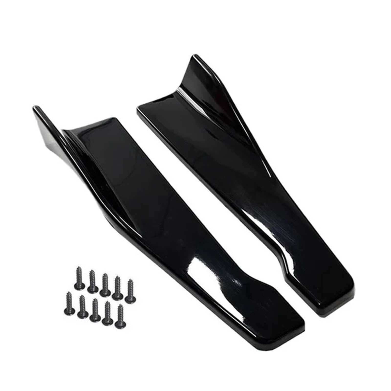 Seitenleisten Satz 1 Paar Auto Hinten Lip Trim Protector Auto Seite Rock Abdeckung Auto Ecke Stoßstange Wachen Mit Schrauben Universal Winglet Diffusor(Schwarz) von MWCMAMBG