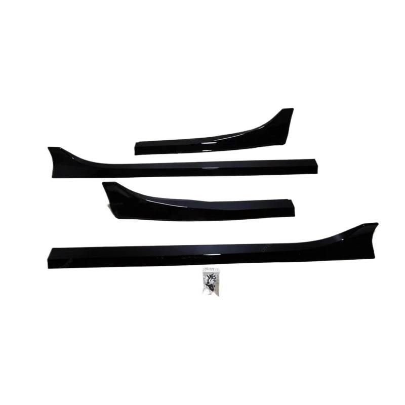 Seitenleisten Satz 207,5 cm Splitter Diffusor Winglet Seite Flügel Stoßstange Lippe Für Tesla Für Modell 3 2017-2022 2023 Körper Kit Schutz Tuning ABS Auto Seite Rock Winglet Diffusor(Gloss Black) von MWCMAMBG