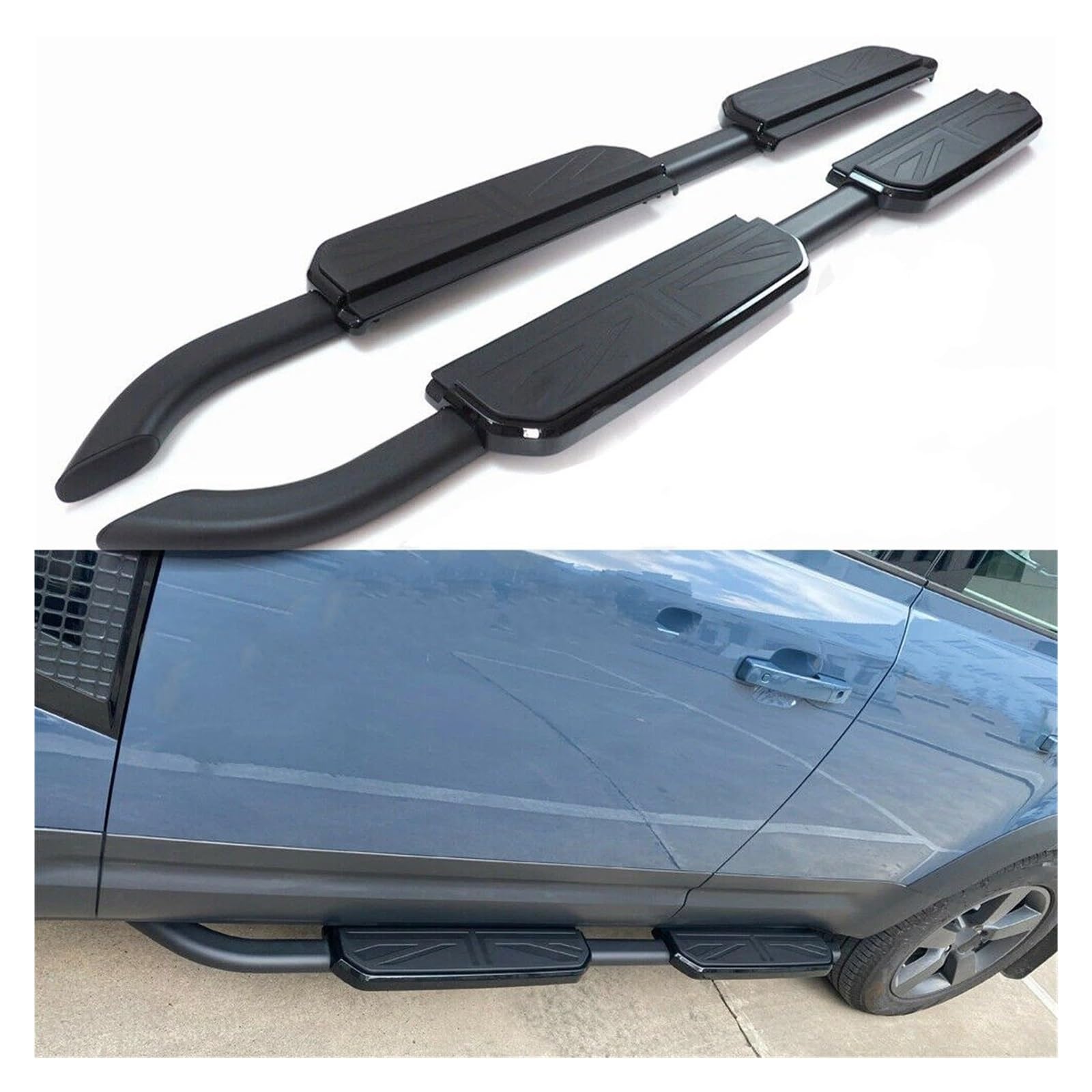 Seitenleisten Satz 2PCS Aluminium Seite Schritte Trittbretter Nerf Bars Für Land Für Rover Für Defender 110 130 4 Tür L851 2020-2024 2023 2022 2021 Winglet Diffusor(A) von MWCMAMBG