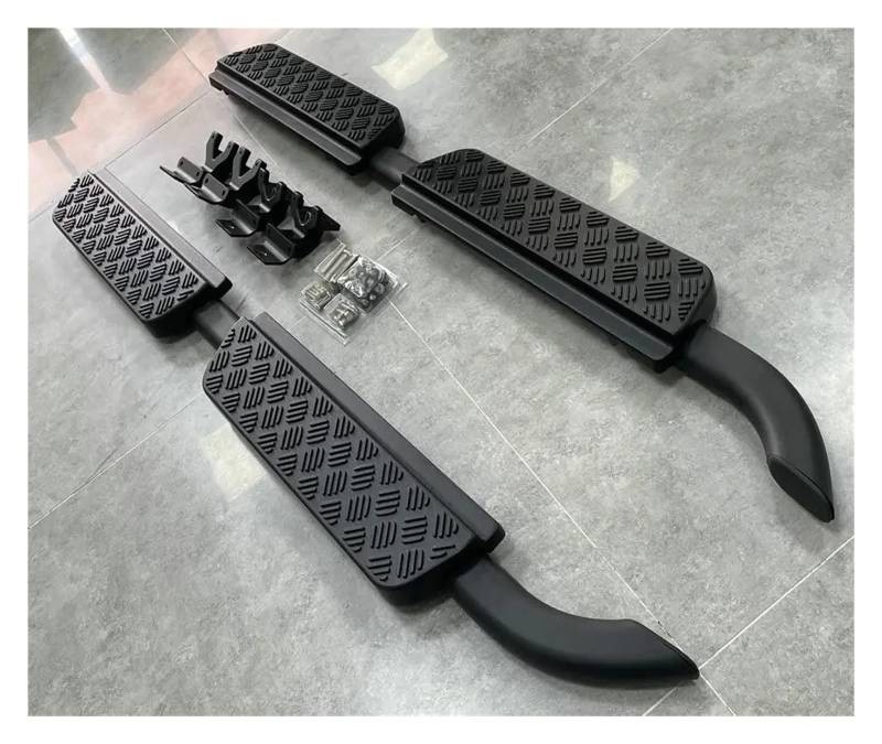 Seitenleisten Satz 2PCS Aluminium Seite Schritte Trittbretter Nerf Bars Für Land Für Rover Für Defender 110 130 4 Tür L851 2020-2024 2023 2022 2021 Winglet Diffusor(Anti-Skid Rubber) von MWCMAMBG