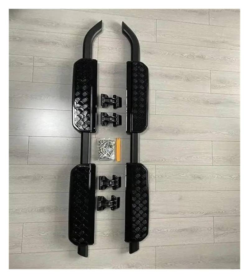 Seitenleisten Satz 2PCS Aluminium Seite Schritte Trittbretter Nerf Bars Für Land Für Rover Für Defender 110 130 4 Tür L851 2020-2024 2023 2022 2021 Winglet Diffusor(Glossy Black) von MWCMAMBG