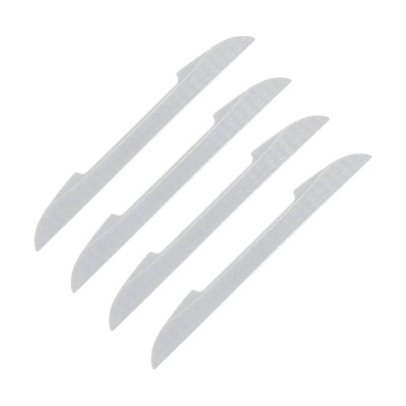 Seitenleisten Satz 4PCS Schutz Streifen Auto Seite Tür Kantenschutz Kratzen Schutz Stoßstange Wachen Griff Abdeckung 3D Aufkleber Auto Styling Winglet Diffusor(Weiß) von MWCMAMBG