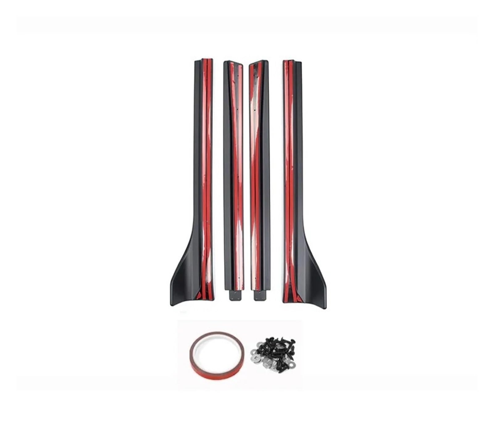 Seitenleisten Satz 4Pcs Für Tesla Für Modell Y 2020 2021 2022 2023 Verlängerung Rocker Panels Lip Splitter Spoiler Stoßstange Körper Kit Auto Seite Röcke Zubehör Winglet Diffusor(Matt-schwarz) von MWCMAMBG