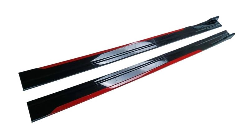Seitenleisten Satz 8 Stücke Universal Auto Seitenschweller Winglet Splitter Lip Side Spoiler Für Benz W205 W204 W203 W211 W212 W213 Für CLA Für GLA Für AMG Winglet Diffusor(Rot) von MWCMAMBG