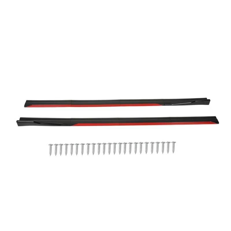 Seitenleisten Satz 8-teiliges Ersatz-Seitenschweller-Set In Rot Und Schwarz Glänzend Schwarz Seitenlippen-Splitter Verlängerungsflügel-Panel-Body-Kit Winglet Diffusor von MWCMAMBG