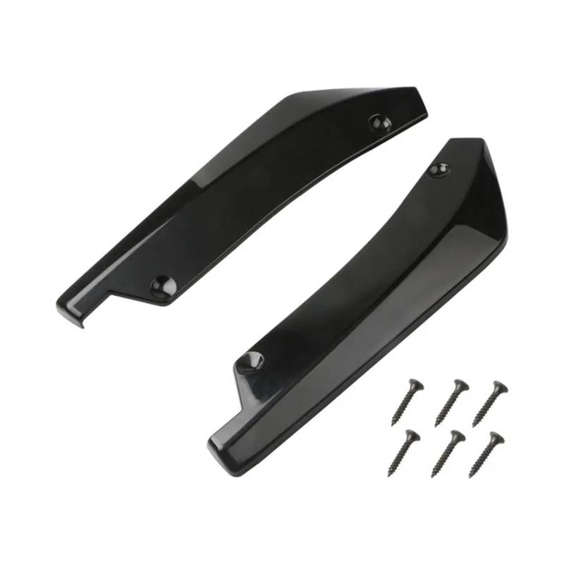 Seitenleisten Satz Auto Vorne Hinten Stoßstange Streifen Lip Spoiler Diffusor Splitter Kratzschutz Carbon Fiber Winglets Seite Rock Verlängerung Universal Winglet Diffusor(Schwarz) von MWCMAMBG