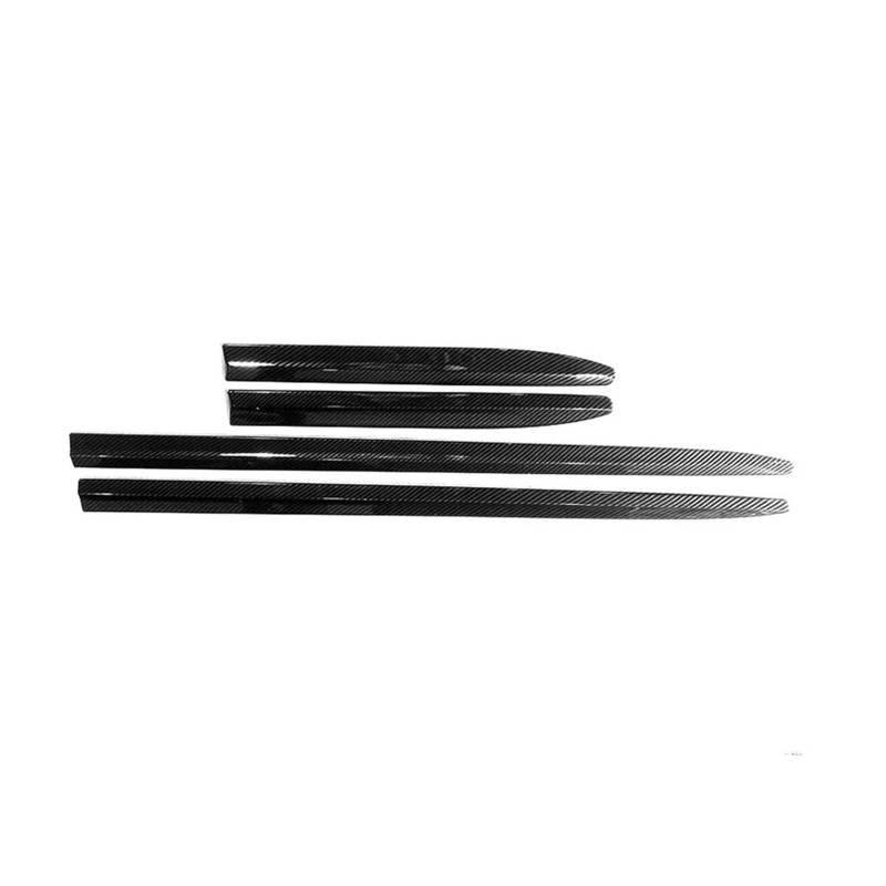 Seitenleisten Satz Auto Zubehör Für Ford Für Explorer 2020 2021 2022 2023 Seite Tür Auto Körper Molding Röcke Kratzfest Abdeckung Trim ABS Chrom Carbon Winglet Diffusor(Kohlefaser-Optik) von MWCMAMBG