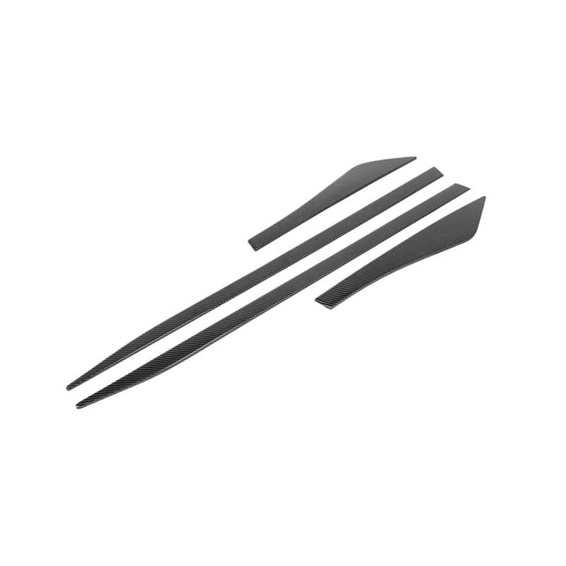 Seitenleisten Satz Für Nissan Für Rogue 2021 2022 2023 Edelstahl Chrom Side Door Auto Körper Molding Röcke Scratch Abdeckung Trim Auto Zubehör Winglet Diffusor(ABS Carbon) von MWCMAMBG