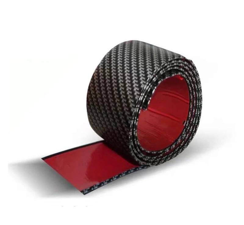 Seitenleisten Satz Schwarz Carbon Fiber Universal Auto Körper Seite Röcke Lip Anti Scratch Protector Für Auto Lack Schutz 4 Türen Körper Auto Styling Winglet Diffusor(3cmX3meter) von MWCMAMBG