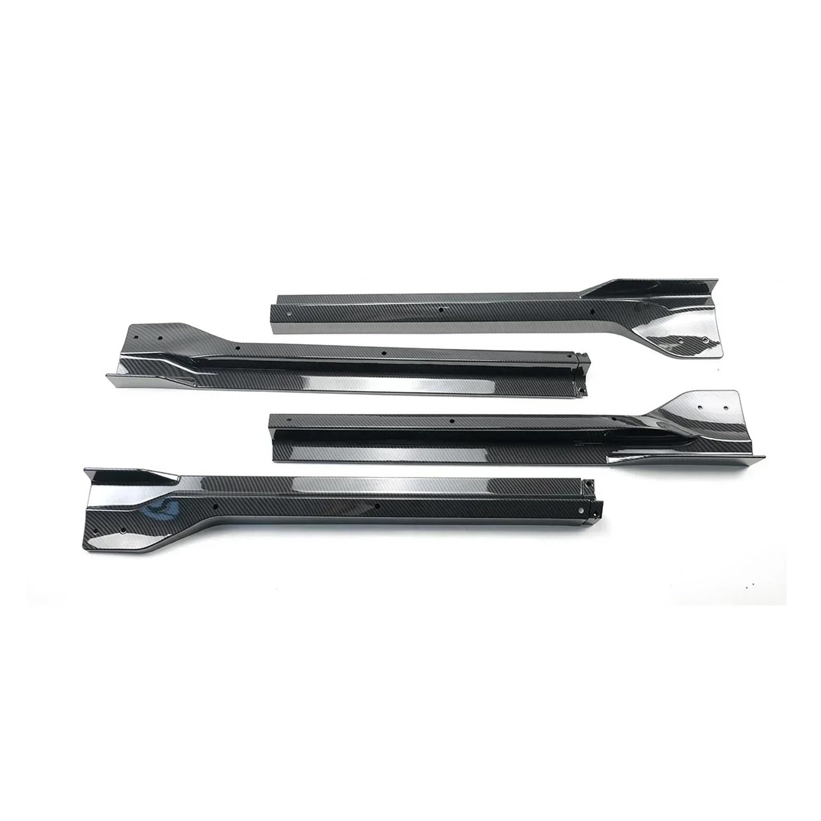 Seitenleisten Satz Seite Rock Verlängerung Für Jeep Für Grand Für Cherokee Basis Modell 2014 2015 2016 2017-2021 2022 Auto Zubehör Spoiler Splitter Winglet Diffusor(Kohlefaser-Optik) von MWCMAMBG