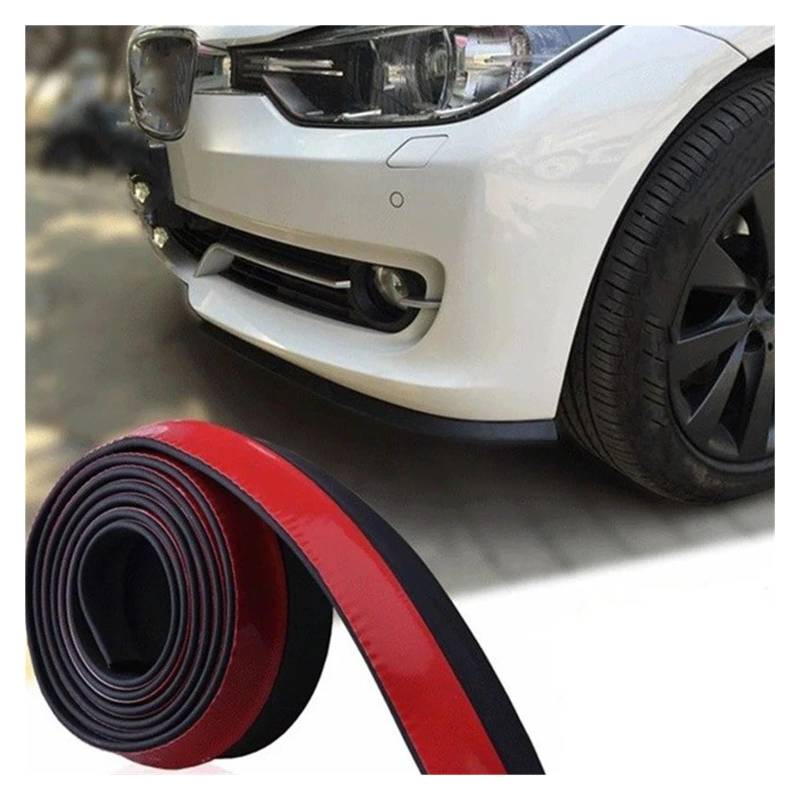 Seitenleisten Satz Universal Gummi Körper Trim Streifen Auto Front Stoßstange Lip Spoiler Schutz Seite Rock Breite Rock Streifen Schutz Zubehör Winglet Diffusor(1meter) von MWCMAMBG