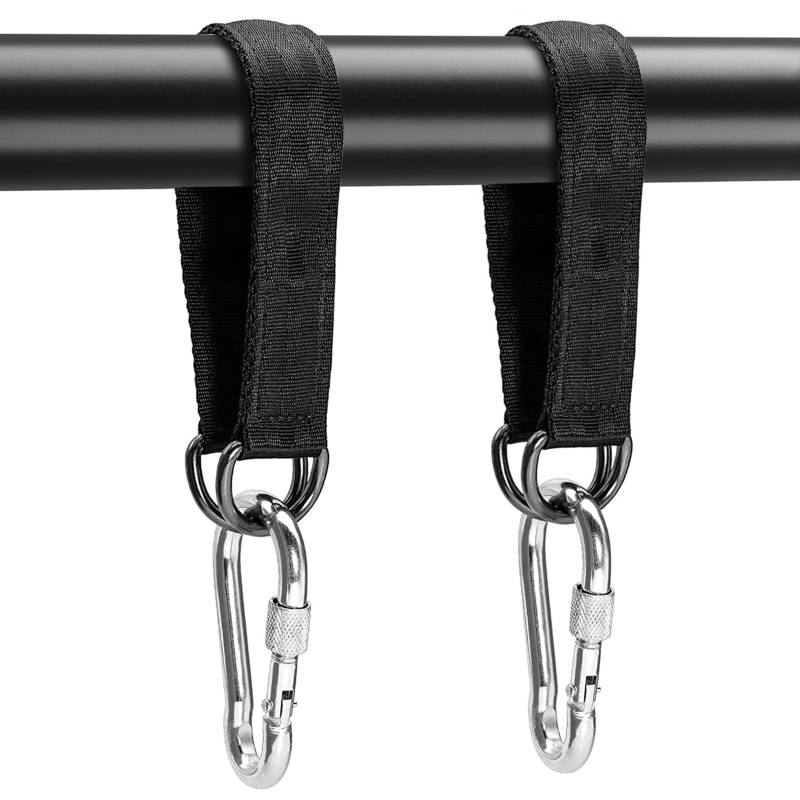 2 Stück Hängematte Befestigung, Baumschaukelgurt Schaukel Aufhängung mit 2 Karabinern und 2D-Ringen, Nylon Hängematte Gurte Tragbares Schaukel Befestigung Kit für Baumschaukel Hängesessel von MWRWRR