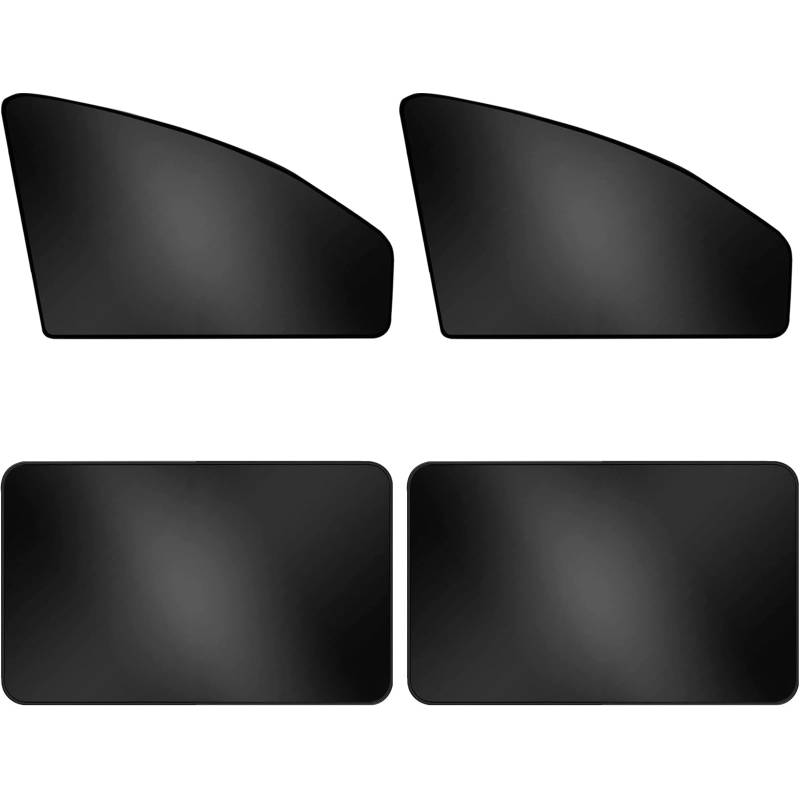 4 Stück Magnetisch Auto Sonnenschutz, Sonnenschutz Auto Vorhang Hinten mit UV Schutz, Reflektierende Hitzeschutz, Sonnenblende Kinder Auto Verdunkelung Fenster Erwachsene und Haustiere, Schwarz von MWRWRR