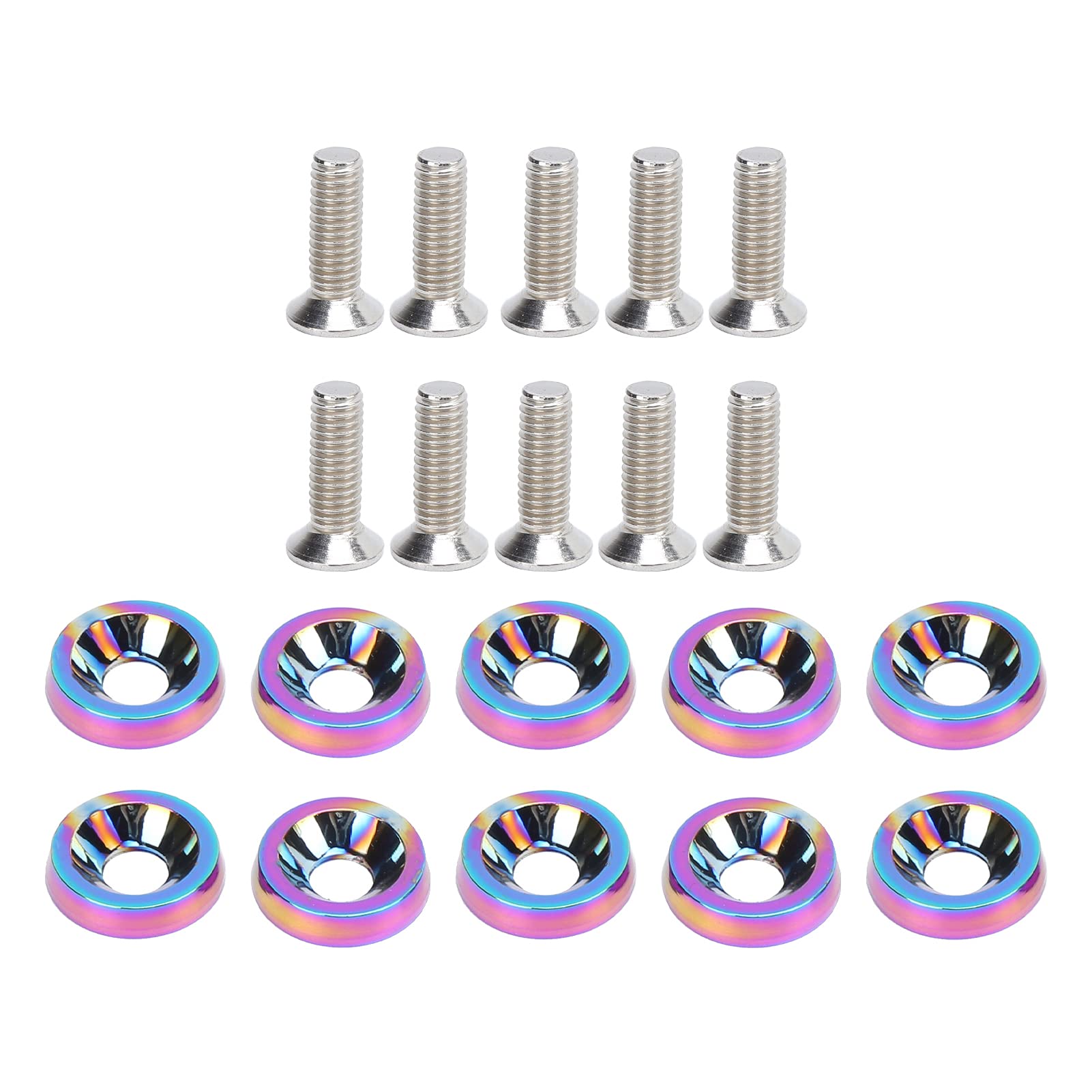 Washer Engine Bay Dress Up Fastener Kit, professionelles Fender Washer Engine Bay Dress Up Kit für Automodifikationen zur Autodekoration Washer Engine Bay Dress Up Fastener Kit, professionelles Fender Washer Engine Bay Dress Up Kit für Automodifikationen zur Autodekoration von MXGZ