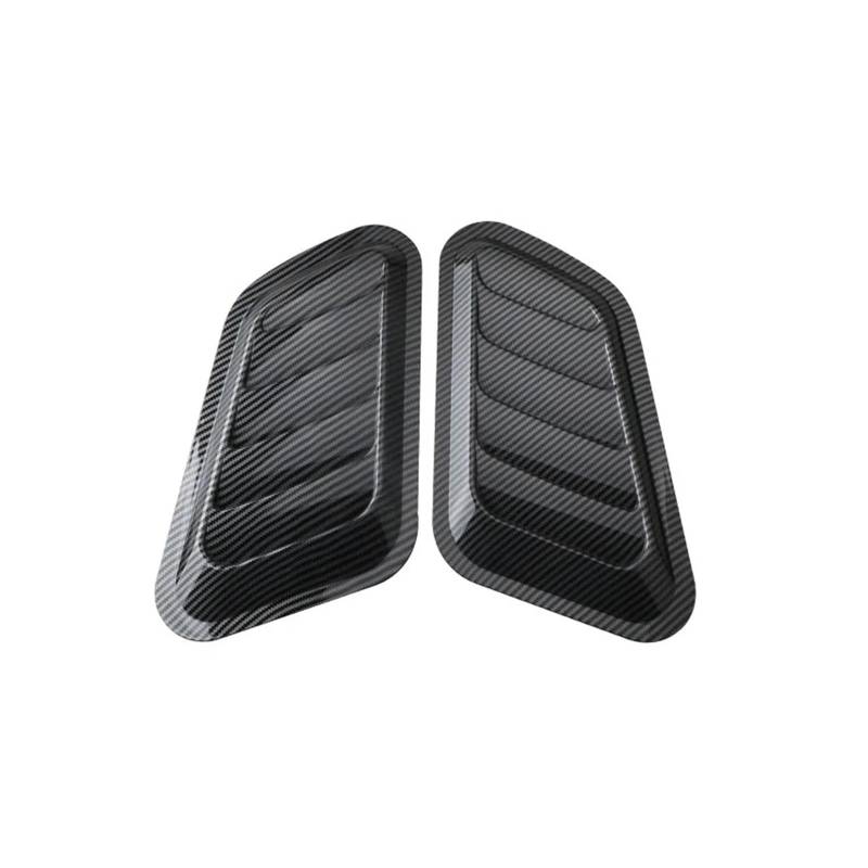 Shuogoufeng Store 2 TEILE/SATZ Fronthaube Seitliche Luftstromentlüftung Ansaugschaufel Lochabdeckung Dekoration Zieraufkleber Universal Kompatibel Mit F-150 Autozubehör(Carbon Fiber Look) von MXIJCJVJ
