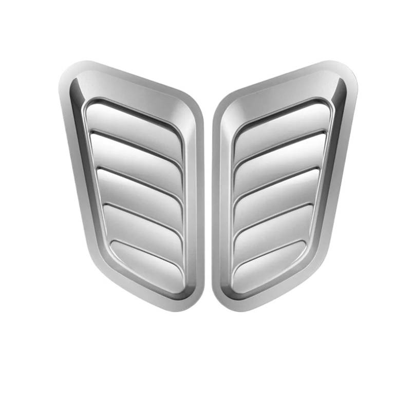 Shuogoufeng Store 2 TEILE/SATZ Fronthaube Seitliche Luftstromentlüftung Ansaugschaufel Lochabdeckung Dekoration Zieraufkleber Universal Kompatibel Mit F-150 Autozubehör(Silver) von MXIJCJVJ